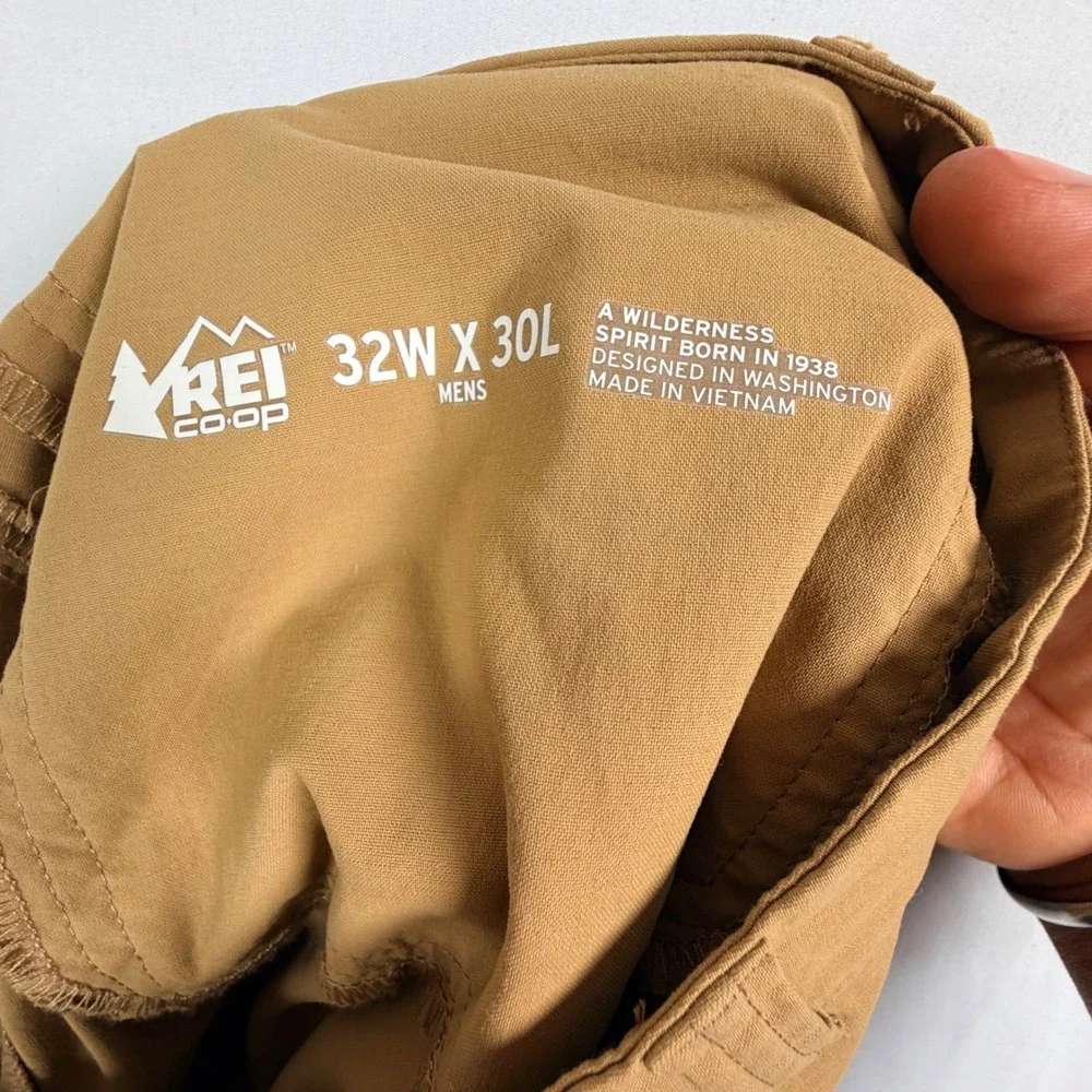 REI Co-op Sahara Path Pants Mens 31x29 Tan Brown Hiking Outdoor Travel Stretch